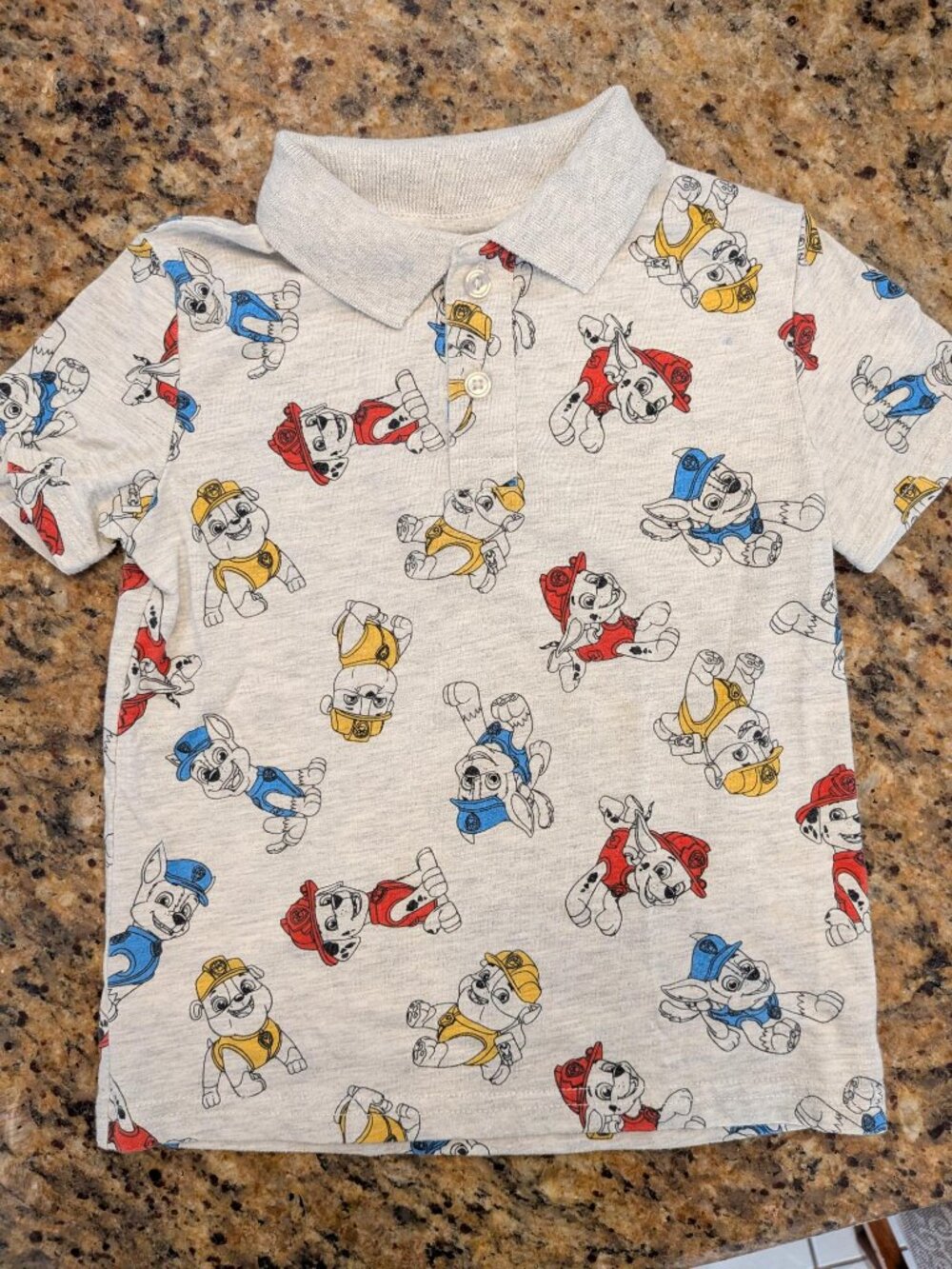 Paw Patrol Allover Print Short Sleeve Polo Shirt